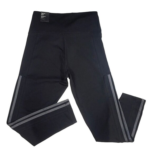 ADIDAS Women's High Rise 3-stripe 7/8 Cotton Tights HM2603 Black Leggings Size S - Picture 7 of 10